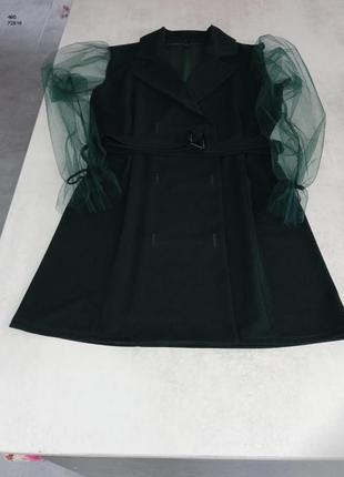 Модна смарагдова сукня2 фото