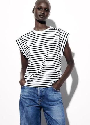 Футболка женская zara, цвет белый😍 майка