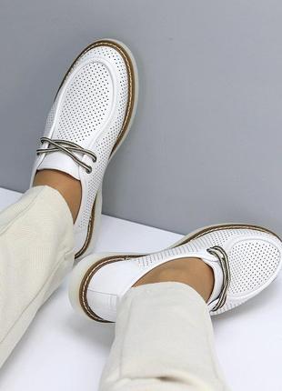 Женские туфли на шнуровке графит белый беж6 фото