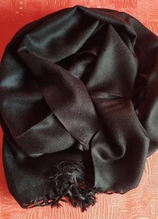 Черная женская шаль5 фото