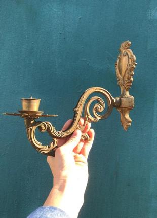 Подсвечник на стену, бронза