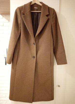 Пальто жіноче кашемір коричневе, s-m, ідеал2 фото