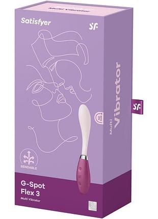 Вибратор satisfyer g-spot flex 3 red, гибкий ствол с фиксацией положения 6