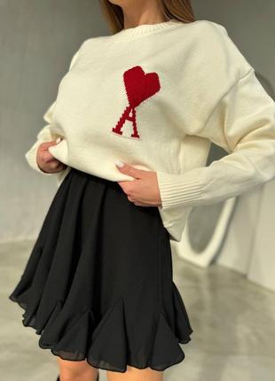 Шифоновая мини юбка с рюшами xs s m l 🩷 черная элегантная мини юбка черного цвета2 фото