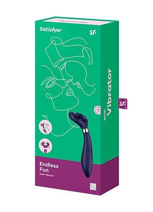 Вибратор для пар satisfyer endless fun blue, три мотора, многофункциональный 3