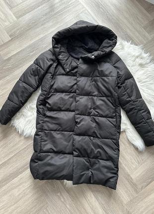 Утепленная черная куртка3 фото