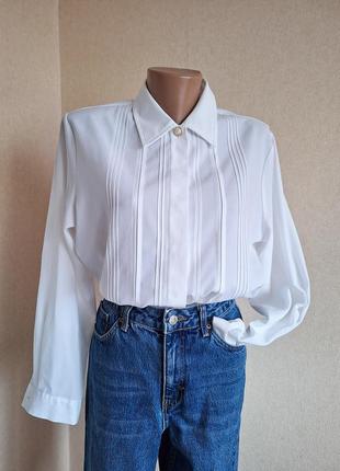 Белая базовая рубашка st.michael винтажная винтаж рубашка винтажная рубаха блуза блузка белая