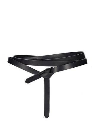 Удлиненный кожаный ремень в два оборота , пояс петля , пояс узел , двойной ремень isabel marant