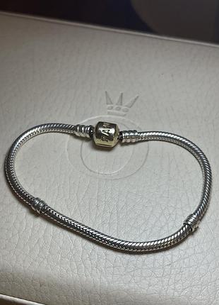 Браслет pandora золота застібка 18 см