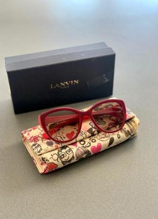 Солнцезащитные очки lanvin бордовые cat eye4 фото