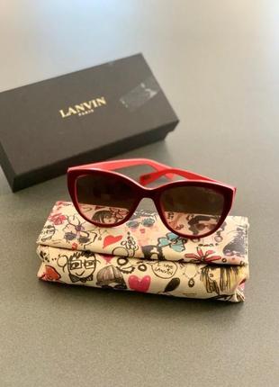 Сонцезахисні окуляри lanvin бордові cat eye2 фото