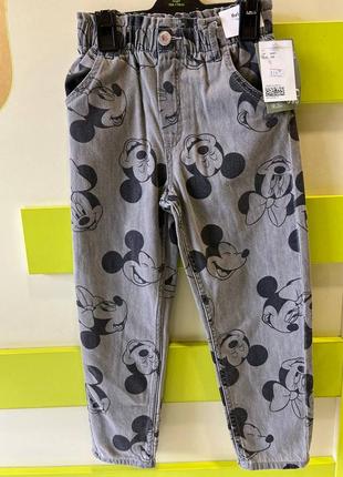 Джинсы свободного кроя minnie mouse h&amp;m