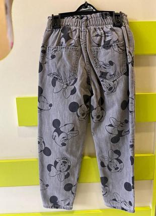 Джинсы свободного кроя minnie mouse h&amp;m2 фото