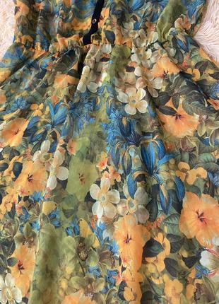 Напівпрозора сукня у квіти, плаття платье на пляж