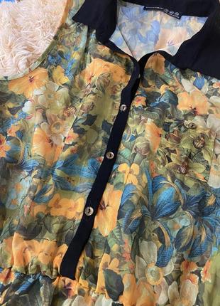 Напівпрозора сукня у квіти, плаття платье на пляж