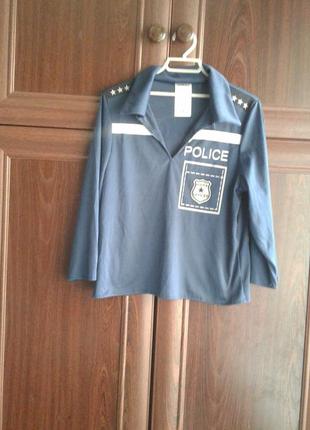 Сорочка від костюма поліцейського офіцера на карнавал, маскарад дитяча 5-7 років kidz alive1 фото