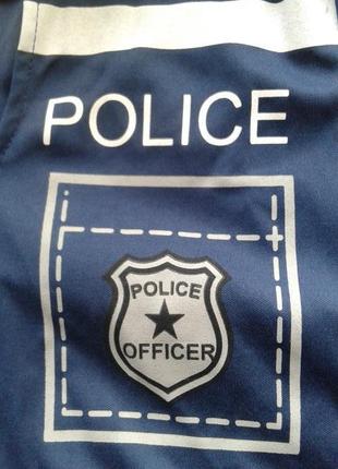 Сорочка від костюма поліцейського офіцера на карнавал, маскарад дитяча 5-7 років kidz alive4 фото
