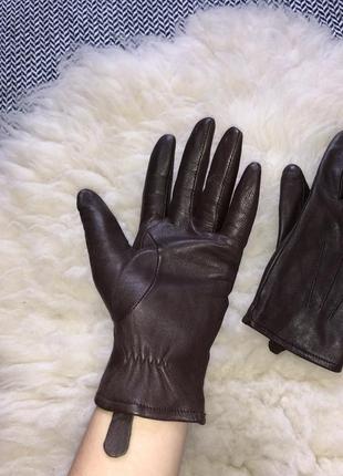Шоколадные перчатки натуральная кожа кожаные9 фото