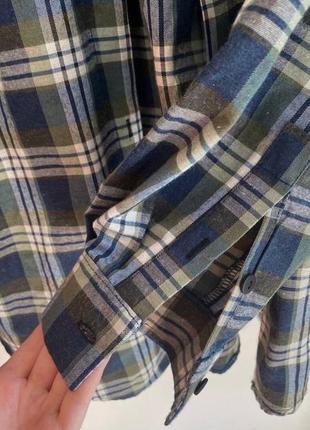 Топ! картата сорочка подовжена бавовна котон клітинка під zara mango h&m4 фото