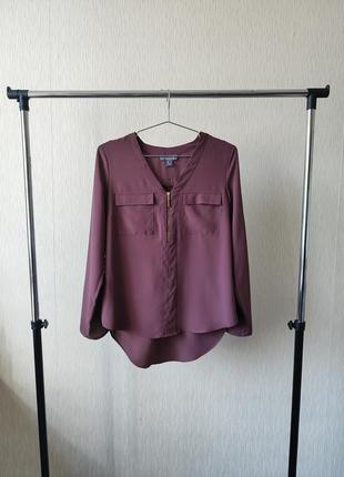 Женская блуза с длинным рукавом цвета марсала primark2 фото