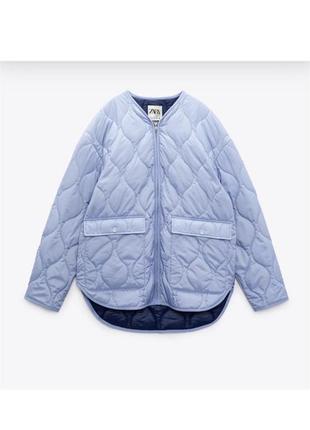 Стеганая куртка zara демисезонная стёганая
