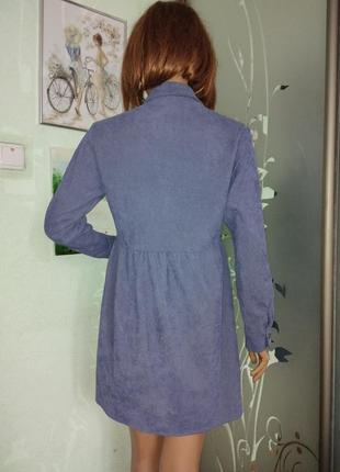 Вельветова сукня сорочка shein4 фото