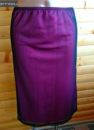 Эффектная юбка миди из сетчатой ткани немецкого бренда amisu1 фото