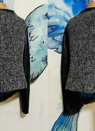 Оригинальная куртка / ветровка / жакет arma твид + натуральная кожа в стиле chanel2 фото