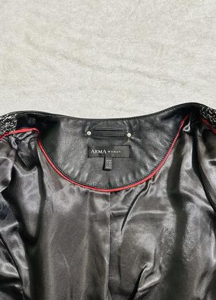 Оригинальная куртка / ветровка / жакет arma твид + натуральная кожа в стиле chanel5 фото