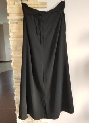 Черная шерстяная юбка-миди макси jil sander2 фото