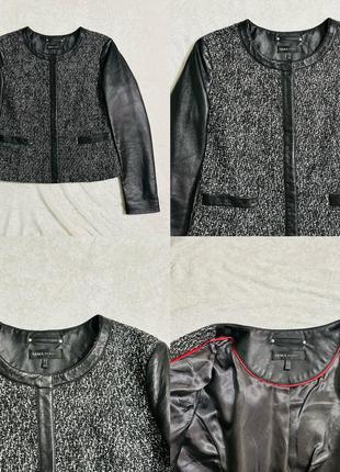 Оригинальная куртка / ветровка / жакет arma твид + натуральная кожа в стиле chanel8 фото