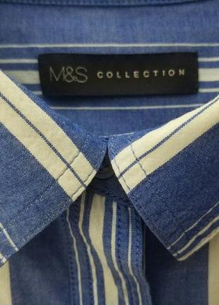 Marks& spencer стильна сорочка рубашка накладні кармани кежуал оверсайз бренд marks& spencer m&s collection, р.125 фото