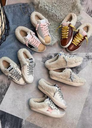 Трендові шльопанці тапки golden goose