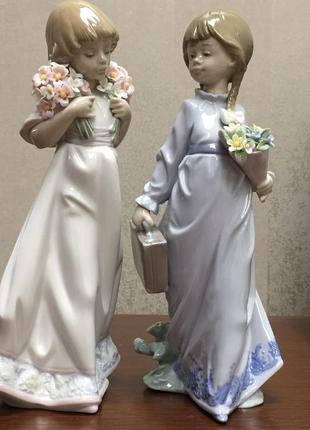 Фарфорова статуетка lladro «квіти для вчительки».9 фото