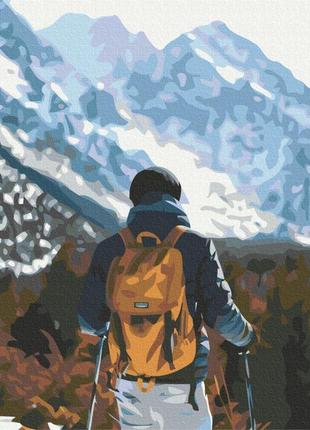 Картина за номерами "мандрівник а горах"