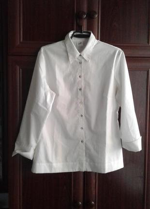 Белая рубашка ,блузка oberhofer германия батал1 фото