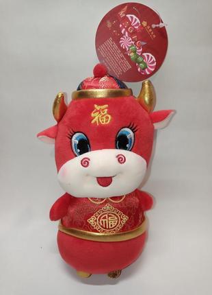 Мягкая игрушка красная корова