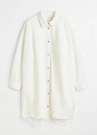 Белое джинсовое платье, рубашка, кардиган, куртка, ветровка, пиджак, рубашка, накидка h&amp;m cos zara