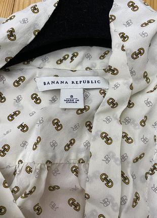 Banana republic легкая блузка пудрового цвета 100% шелк, по горловине завязывается бант3 фото