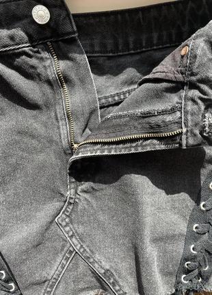 Черная джинсовая мини юбка topshop6 фото