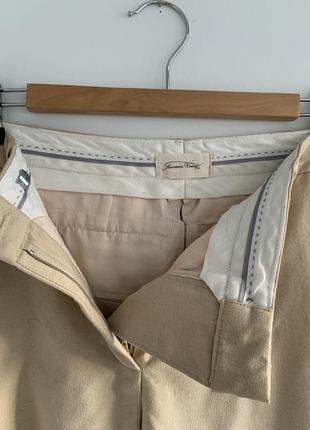 Бежевые брюки летние весенние тонкие в винтажном стиле4 фото