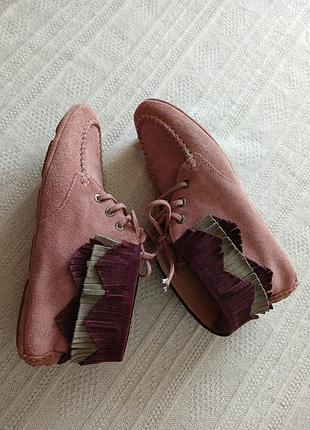 Замшеві чобітки мокасіни