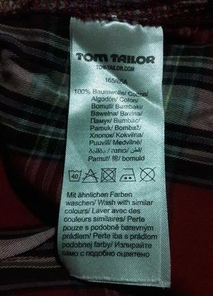 Коттоновая рубашка в клетку tom tailor9 фото