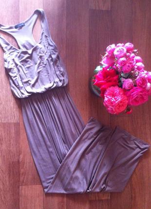 Стильний довгий сірий комбінезон