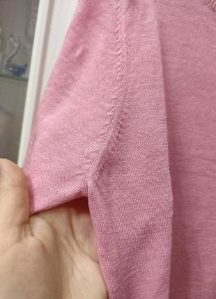 Кардиган из льна и шелка, розовый6 фото
