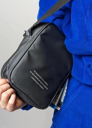 Борсетка adidas черная сумка через плечо2 фото