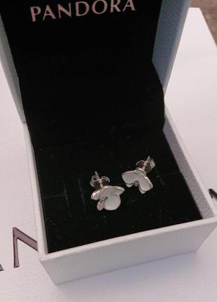 Сережки гвоздики орхідея pandora срібло 9254 фото