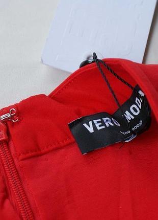 Брендовое базовое красное платье топ качество от vero moda