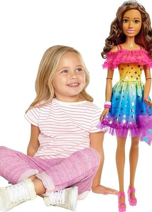 Ростова лялька барбі з каштановим волоссям,71 см. barbie large, rainbow dress код/артикул 75 899 код/артикул 75 899 код/артикул 75