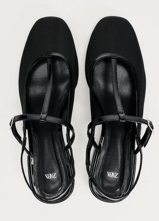 Сетчатые черные туфли мери джейн zara new4 фото